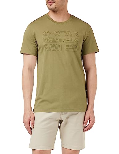 G-STAR RAW Herren Originals T-Shirt, Grün (smoke olive D22775-C506-B212), XL von G-STAR RAW