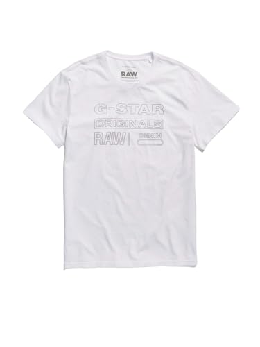 G-STAR RAW Herren Originals T-Shirt, Weiß (white D22775-C506-110), L von G-STAR RAW