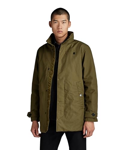 G-STAR RAW Herren Padded trench, Grün (dark olive D23627-D342-C744), L von G-STAR RAW