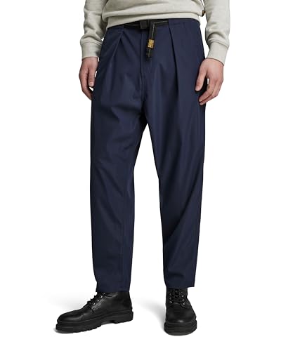 G-Star RAW Herren Pleated Chino Belt Relaxed, Blau (Salute D24303-D517-C742), 31W / 34L von G-Star RAW