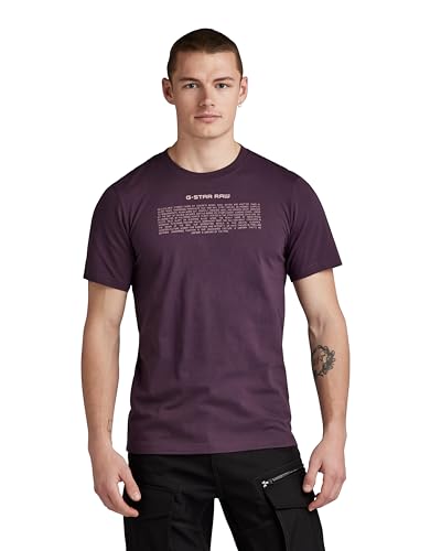 G-STAR RAW Herren Poem Slim T-Shirt, Purpur (lt maze D23902-336-8880), L von G-STAR RAW