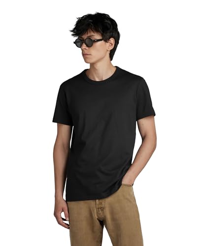 G-STAR RAW Herren Premium Base T-Shirt, Schwarz (dk black D22722-C336-6484), L von G-STAR RAW