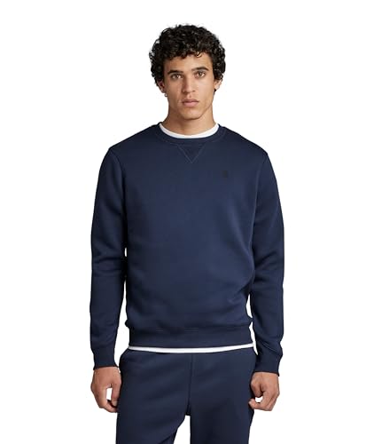 G-STAR RAW Herren Premium Core Sweatshirt, Blau (sartho blue D16917-C235-6067), XS von G-STAR RAW