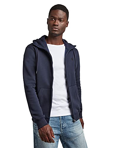 G-STAR RAW Herren Premium Core Hooded Zip Thru Sweatshirt, Blau (sartho blue D16122-C235-6067), XXL von G-STAR RAW