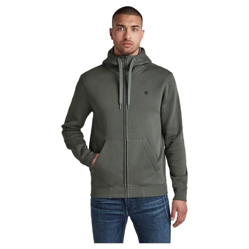 G-STAR RAW Herren Premium Core Hdd Zip Sw Ls Kapuzenpullover, Grau (graphite C235-996), XXL von G-STAR RAW