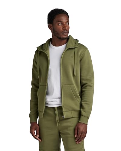 G-STAR RAW Herren Premium Core Hooded Zip Sweatshirt, Grün (sage D16122-C235-724), S von G-STAR RAW