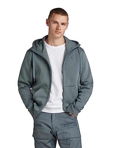 G-STAR RAW Herren Premium Core Hooded Zip Thru Sweatshirt, Grau (axis D16122-C235-5781), XS von G-STAR RAW