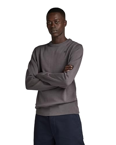 G-STAR RAW Herren Premium Core Knitted Pullover, Grau (rabbit D21931-B692-G077), XXL von G-STAR RAW