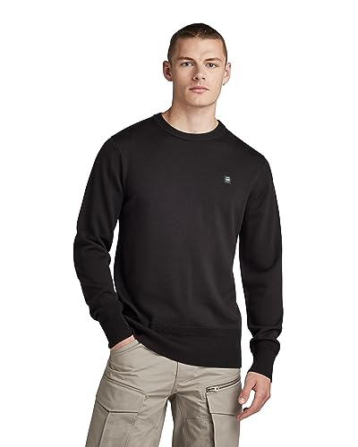 G-STAR RAW Herren Premium Core Knitted Pullover, Schwarz (dk black D21931-B692-6484), M von G-STAR RAW