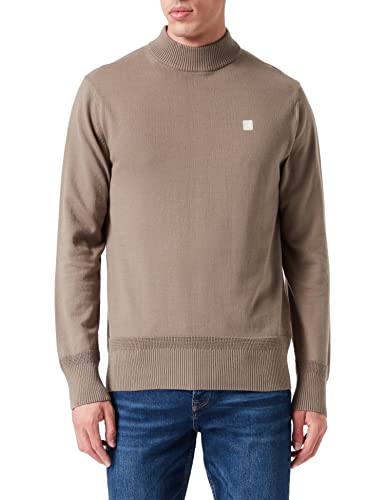 G-STAR RAW Herren Premium Core Mock Knitted Pullover, Braun (turf D21932-C560-273), XXL von G-STAR RAW