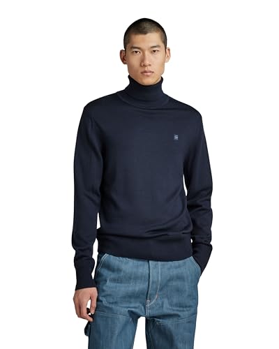 G-STAR RAW Herren Premium Core Turtle Knitted Pullover, Blau (salute D21933-B692-C742), L von G-STAR RAW