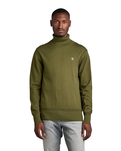 G-STAR RAW Herren Premium Core Turtle Knitted Pullover, Grün (shadow olive D21933-C560-B230), XL von G-STAR RAW