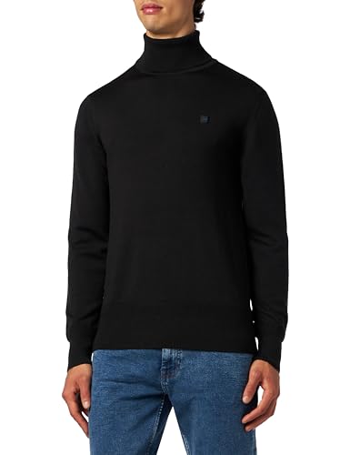 G-STAR RAW Herren Premium Core Turtle Knitted Pullover, Schwarz (dk black D21933-B692-6484), S von G-STAR RAW