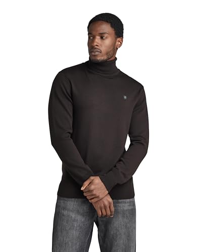 G-STAR RAW Herren Premium Core Turtle Knitted Pullover, Schwarz (dk Black D21933-B692-6484), M von G-STAR RAW
