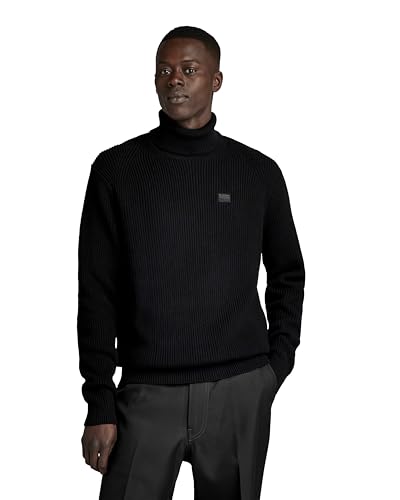 G-STAR RAW Herren Pullover Turtle Knitted, Schwarz (dk black D24211-C868-6484), XL von G-STAR RAW