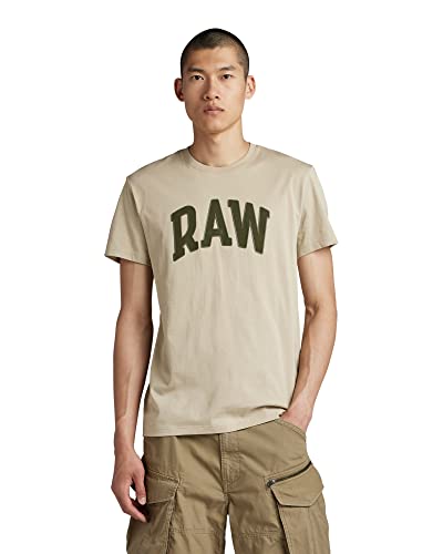 G-STAR RAW Herren RAW University T-Shirt, Beige (spray green D22831-336-D606), L von G-STAR RAW