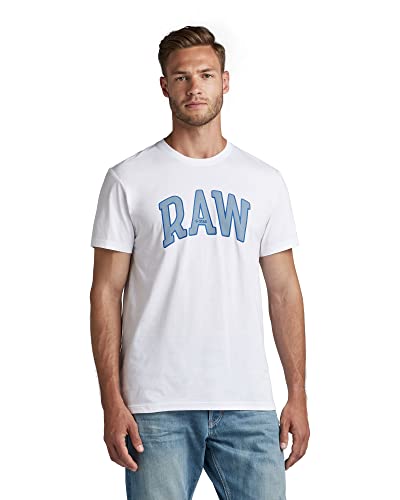 G-STAR RAW Herren RAW University T-Shirt, Weiß (white D22831-336-110), L von G-STAR RAW