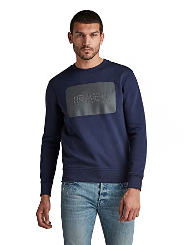 G-STAR RAW Herren RAW. Double Layer Sweatshirt, Blau (warm sartho D20697-A971-C423), XS von G-STAR RAW