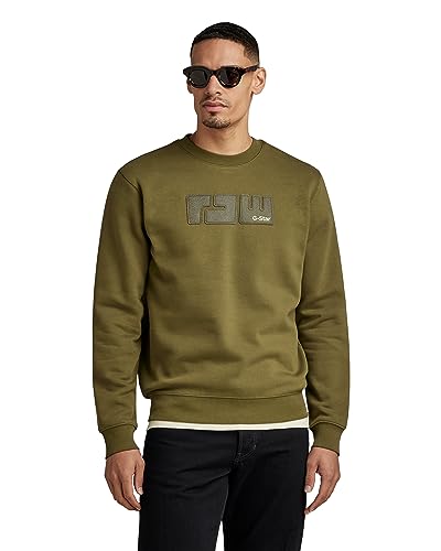 G-STAR RAW Herren RAW. felt r sw, Grün (dark olive D23480-D425-C744), L von G-STAR RAW