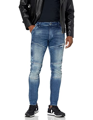 G-STAR RAW Herren Rackam 3D Skinny Fit Jeans, Verblasster klarer Himmel, 30W / 32L von G-STAR RAW