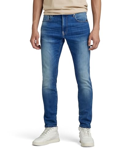 G-STAR RAW Herren Revend Skinny Jeans, Mehrfarben (medium indigo aged 51010-8968-6028), 38W / 38L von G-STAR RAW