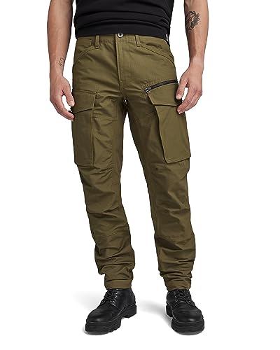 G-STAR RAW Herren Rovic Zip 3D Regular Tapered Hose, Grün (dark olive D02190-D213-C744), 27W / 30L von G-STAR RAW