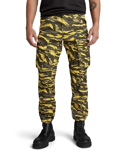 G-STAR RAW Herren Rovic Zip 3D Regular Tapered Hose, Mehrfarben (dk lemon tiger camo D02190-D553-G394), 31W / 32L von G-STAR RAW