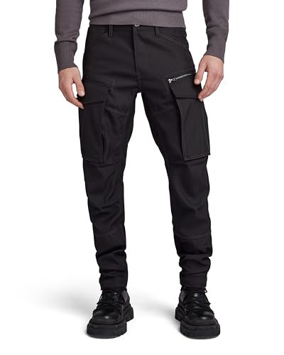 G-STAR RAW Herren Rovic Zip 3D Regular Tapered Hose, Schwarz (dk black D02190-D410-6484), 30W / 32L von G-STAR RAW