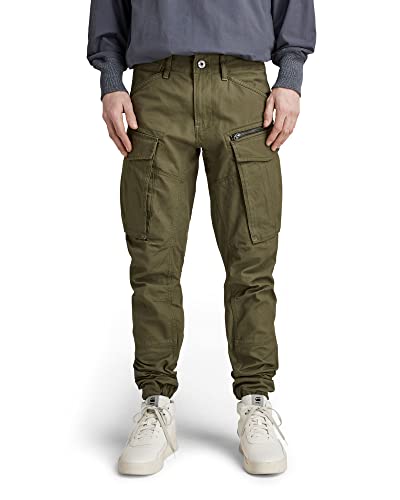 G-STAR RAW Herren Rovic Zip 3D Regular Tapered Hose, Grün (shadow olive D02190-D191-B230), 28W / 30L von G-STAR RAW