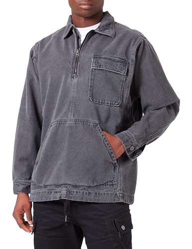 G-STAR RAW Herren Shanorak Denim Zip, Grau (faded black ink D24724-D182-D358), M von G-STAR