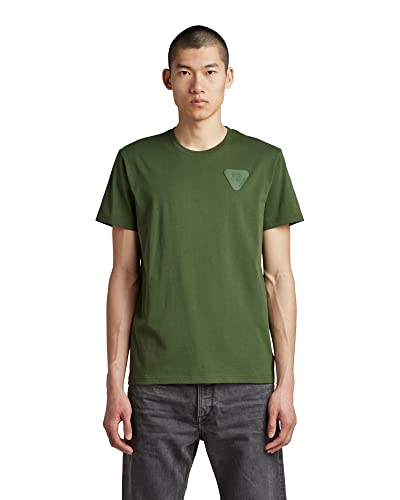 G-STAR RAW Herren Shield Chest High Density T-Shirt, Grün (dk nuri green D22386-336-3476), XL von G-STAR RAW