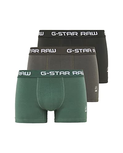 G-STAR RAW, Herren Klassische Boxershorts Fabre 3Er-Pack, Mehrfarben (gs grey/asfalt/bright jungle 2058-8529), L von G-STAR RAW