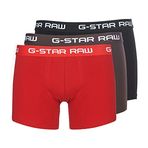 G-Star Raw Herren Classic Trunk Color 3-Pack, Mehrfarben (dk Flame/deep Bordeaux/Black D05095-2058-8527), XS von G-Star Raw