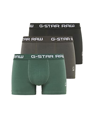 G-STAR RAW Herren Classic Trunk Color 3-Pack, Mehrfarben (gs grey/asfalt/bright jungle D05095-2058-8529), XXL von G-STAR RAW