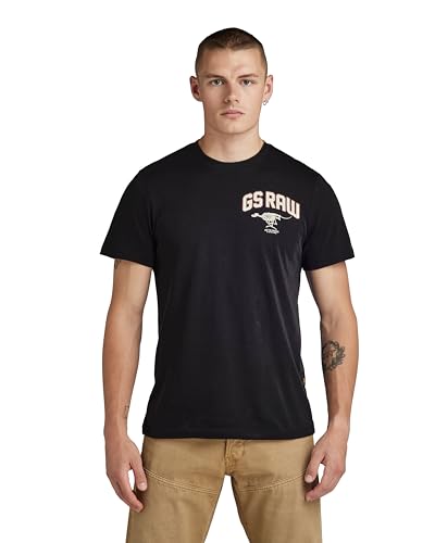 G-Star RAW Herren Skeleton Dog Chest Graphic Slim T-Shirt, Schwarz (dk Black D24424-C372-6484), L von G-Star RAW