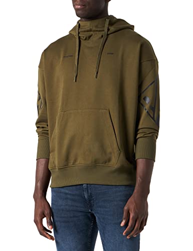 G-STAR RAW Herren Sleeve Graphics Oversized Hoodie, Grün (shadow olive D22321-A613-B230), XL von G-STAR RAW