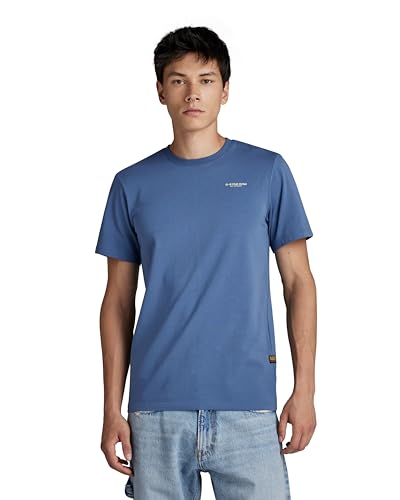 G-STAR RAW Herren Slim Base T-Shirt, Blau (vintage indigo D19070-C723-G278), XXL von G-STAR RAW