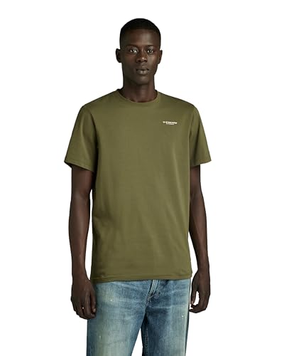 G-Star RAW Herren Slim Base T-Shirt, Grün (Shadow Olive D19070-C723-B230), S von G-STAR