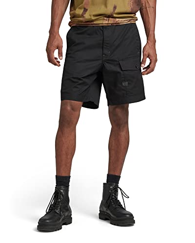 G-STAR RAW Herren Sport Trainer Shorts, Schwarz (dk black D21039-D384-6484), 36 von G-STAR RAW