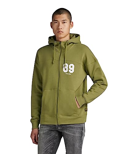 G-STAR RAW Herren Sports Zip Loose Hoodie, Grün (smoke olive D23323-D483-B212), L von G-STAR RAW