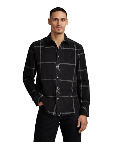 G-STAR RAW Herren Stalt 2.0 Regular Shirt ls, Mehrfarben (dk black louis check D23564-C549-D416), L von G-STAR RAW