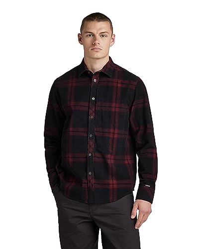 G-STAR RAW Herren Stalt 2.0 Regular Shirt ls, Mehrfarben (shadow bert check D23564-C549-G089), XS von G-STAR RAW