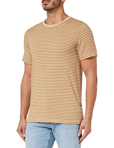 G-STAR RAW Herren Stripe Slim T-Shirt, Mehrfarben (postbag/Chipmunk Stripe D22778-C339-D955), L von G-STAR RAW