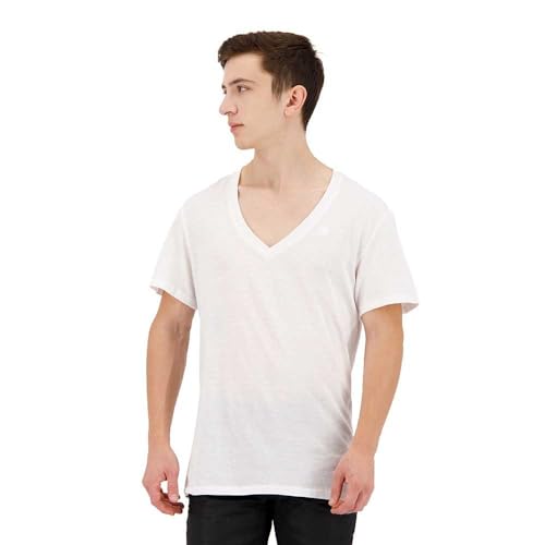 G-STAR RAW Herren Base Heather T-Shirt 2 Pack, Weiß (white solid D07203-2757-2020), L von G-STAR RAW