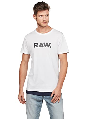 G-STAR RAW Herren Holorn T-Shirt, Weiß (white D08512-8415-110), M von G-STAR RAW