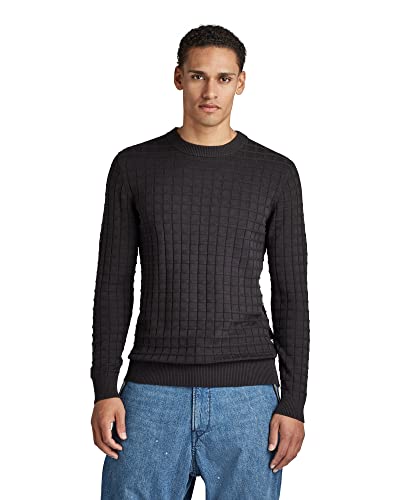 G-STAR RAW Herren Table Knitted Pullover, Schwarz (dk black D22348-D167-6484), L von G-STAR RAW