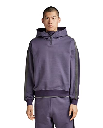 G-STAR RAW Herren Tape Color Block Loose Half Zip Hoodie, Mehrfarben (dk grape/carbonne purple D22730-C988-D840), M von G-STAR RAW