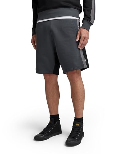 G-STAR RAW Herren Tape Color Block Sweat Shorts, Mehrfarben (cloack/dk black D22782-C988-D373), XS von G-STAR RAW