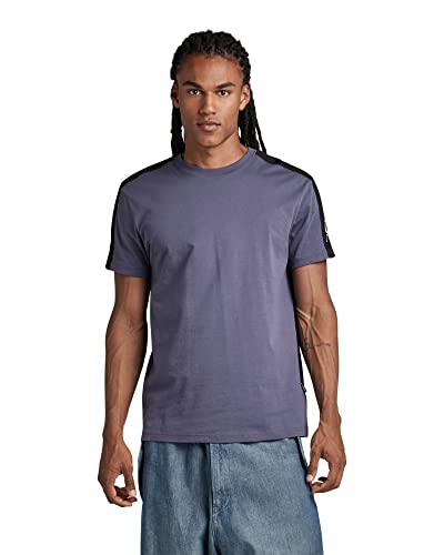 G-STAR RAW Herren Tape Color Block T-Shirt, Mehrfarben (dk grape/carbonne purple D22771-336-D840), M von G-STAR RAW