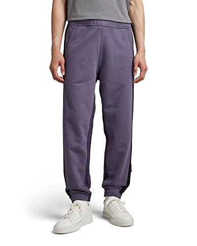 G-STAR RAW Herren Tape Color Block Tapered Jogginghose, Mehrfarben (dk grape/carbonne purple D22762-C988-D840), L von G-STAR RAW